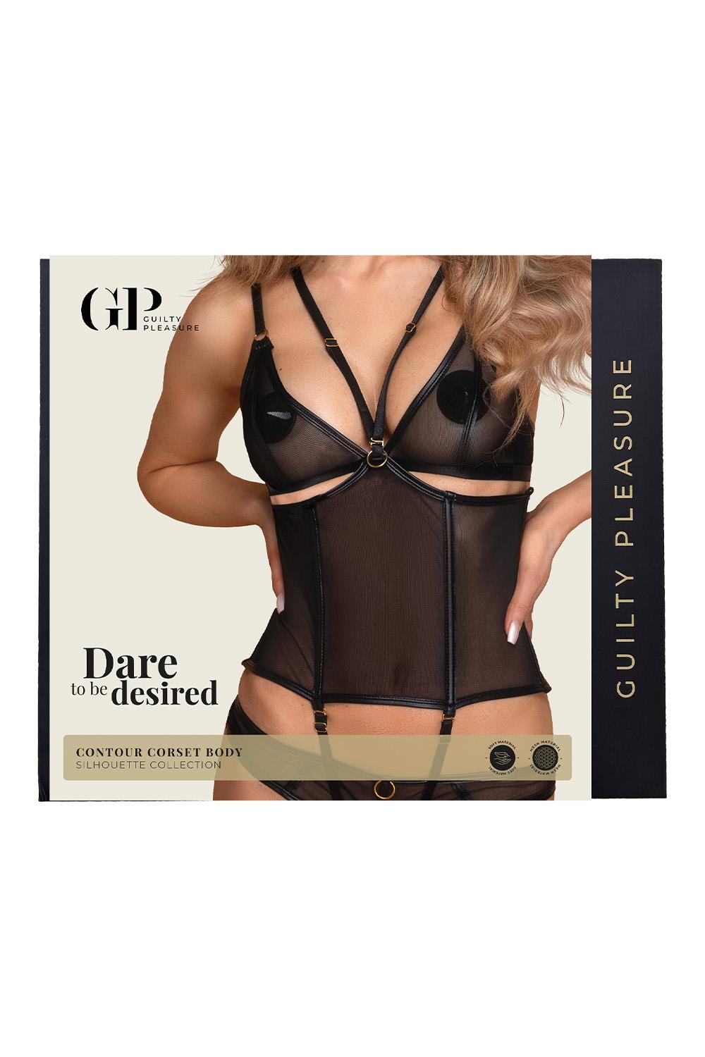 Cuplose Corset Body van Mesh - Guilty Pleasure - Afbeelding 4