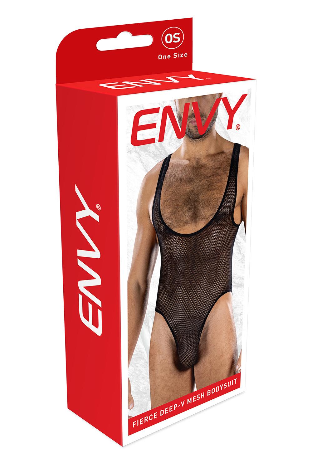 Mannen body van Rekbaar Mesh - Envy Menswear - Afbeelding 2