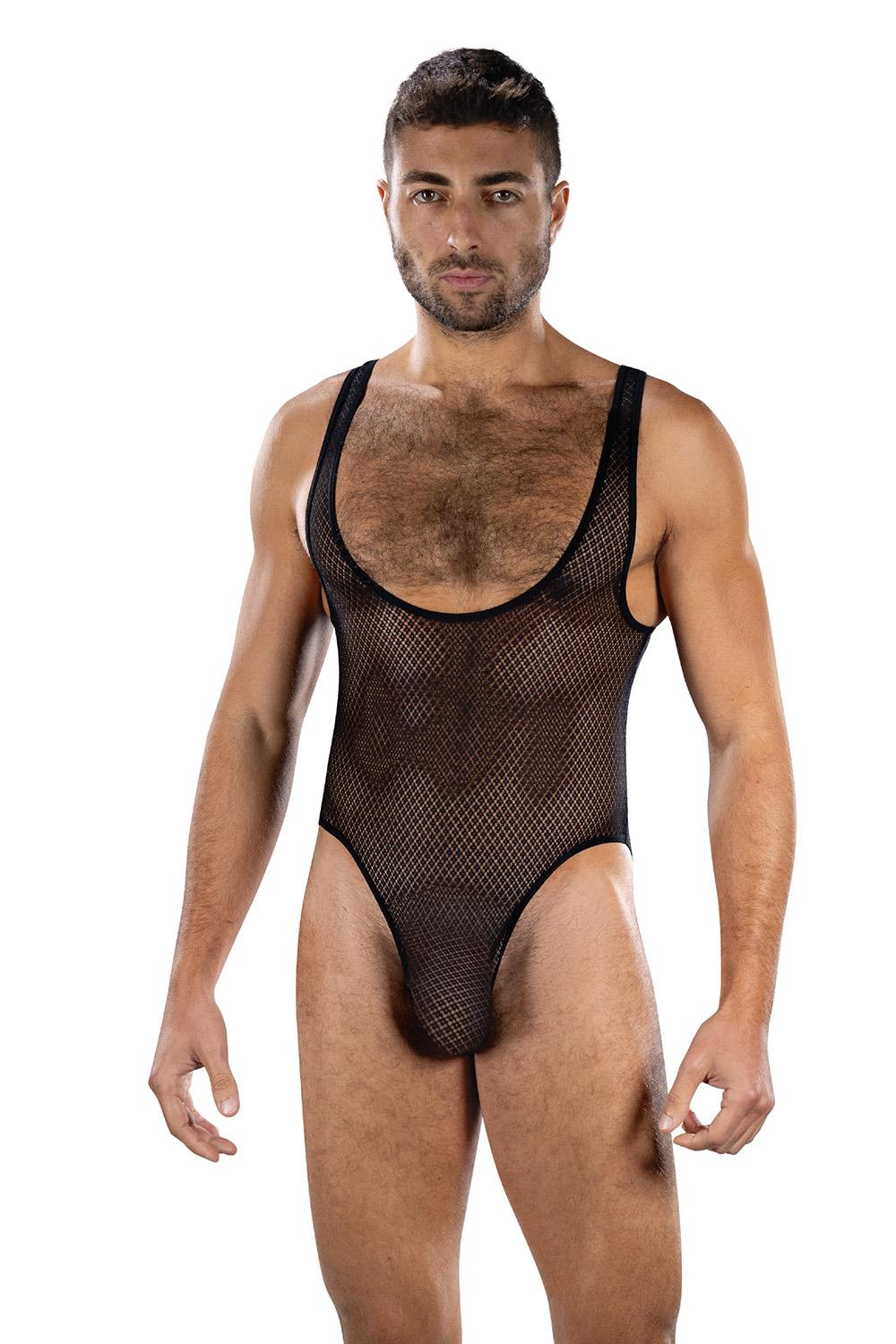 Mannen body van Rekbaar Mesh - Envy Menswear
