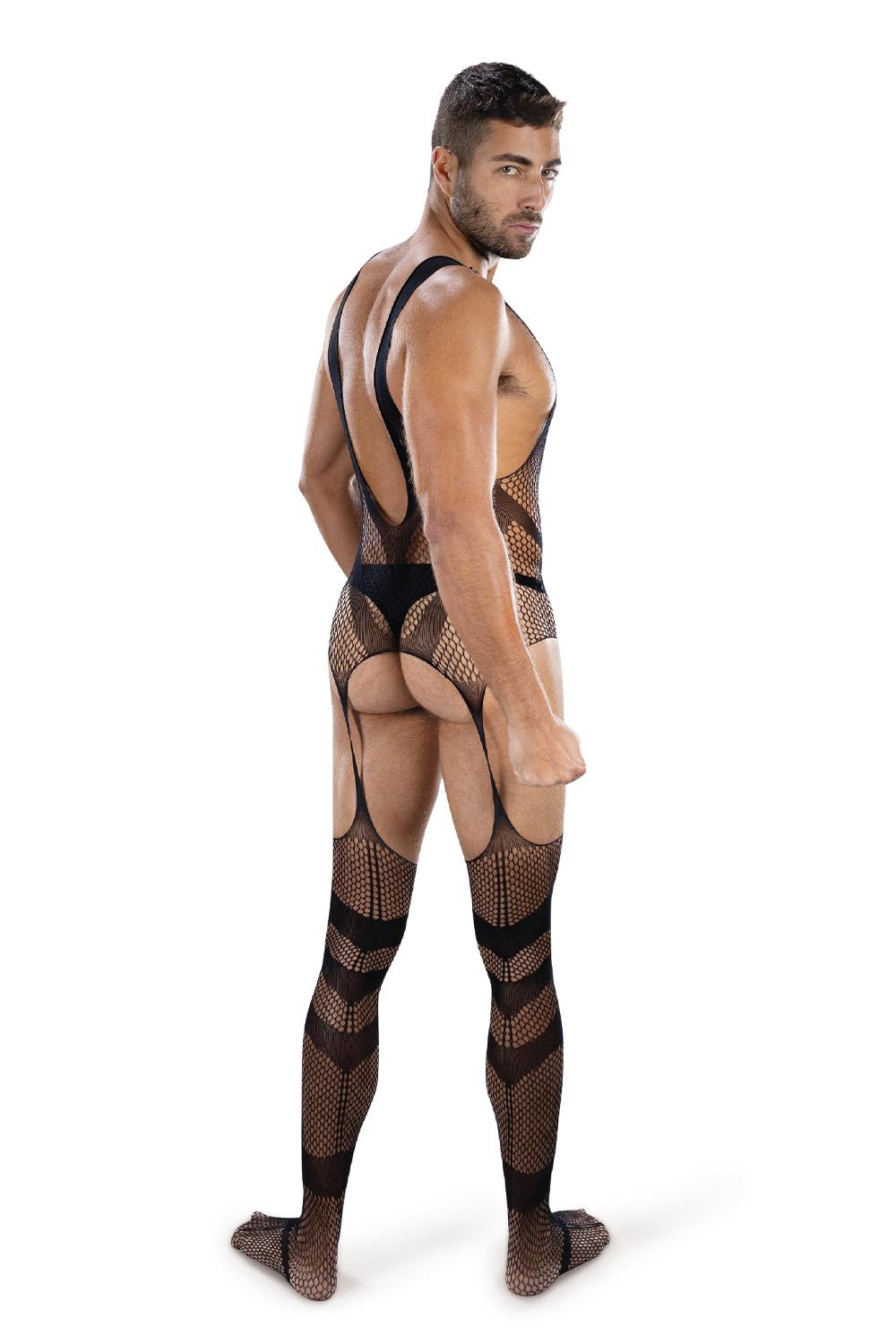 Mannen Bodystocking van Rekbaar Visnet - Envy Menswear - Afbeelding 2