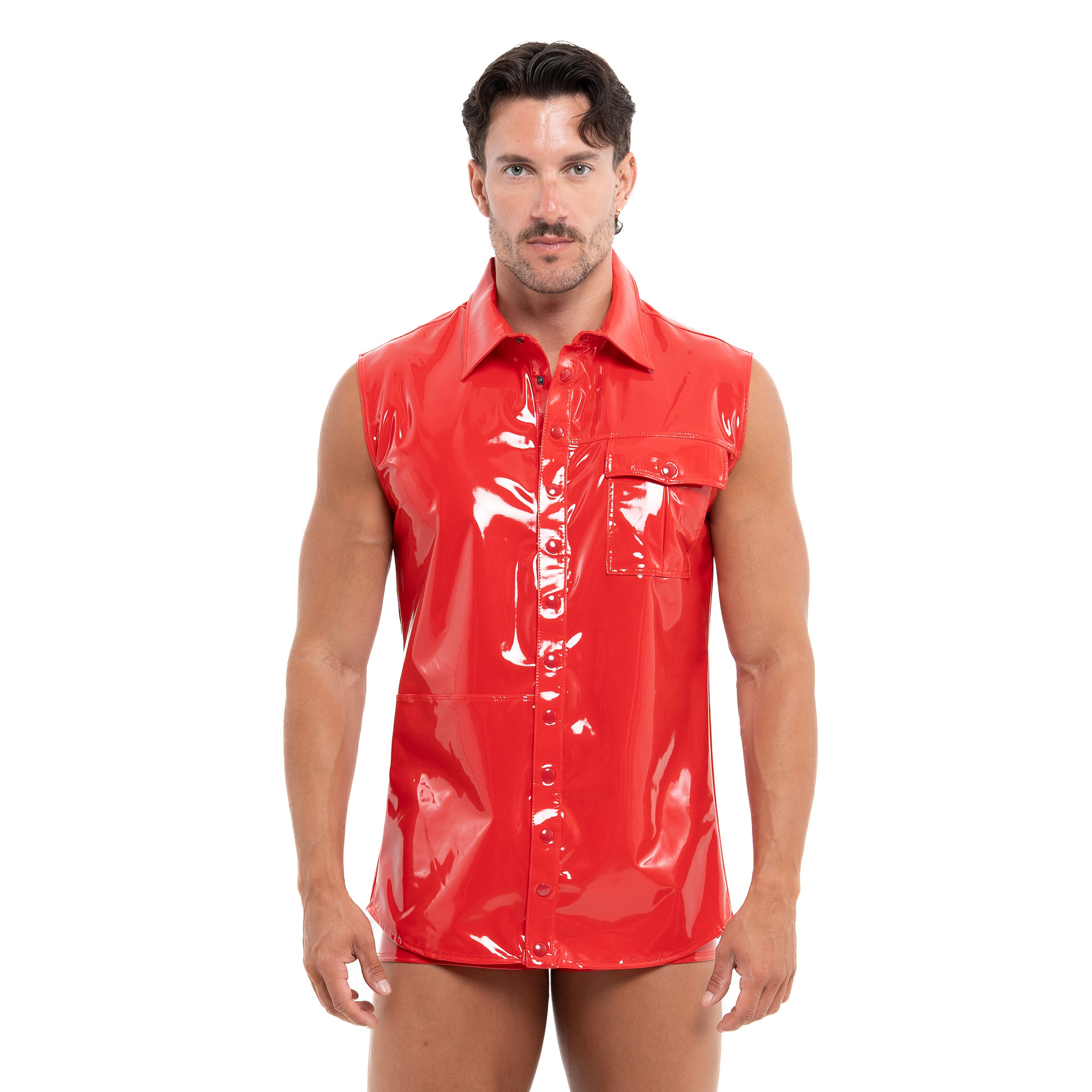 Rood Lak Overhemd Apollon voor Heren - Maison Catanzaro - Afbeelding 3
