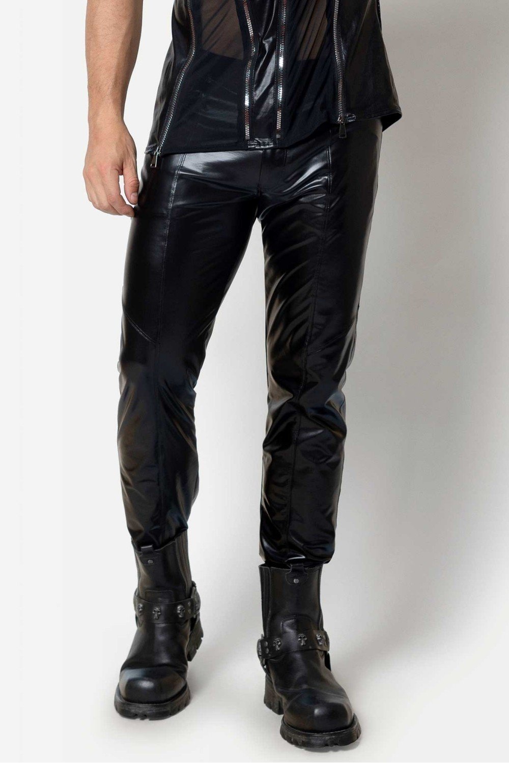 Wetlook Broek Joss - Slim Fit - Maison Catanzaro