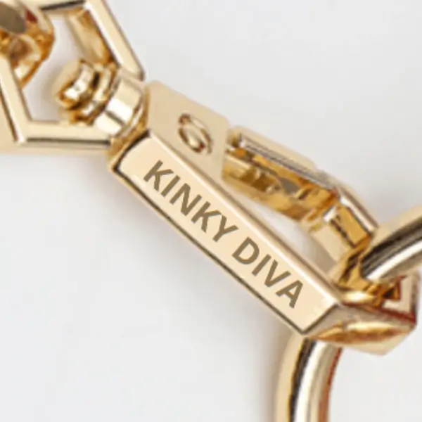 Luxe Borstharnas van Kunstleer met Goudkleurige Details - Siouxsie - Kinky Diva - Afbeelding 10