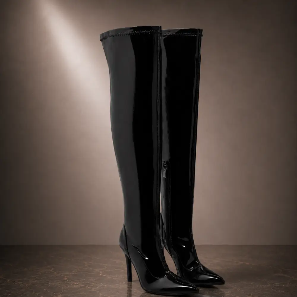 Lak Overknee Laarzen Nancy - Kinky Diva - Afbeelding 5